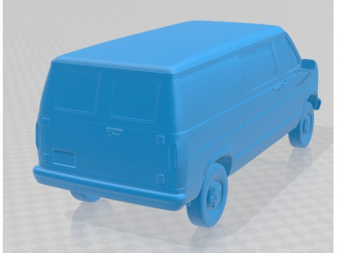 E Series Econoline Cargo Van 1986 Printable 3Dプリントモデル
