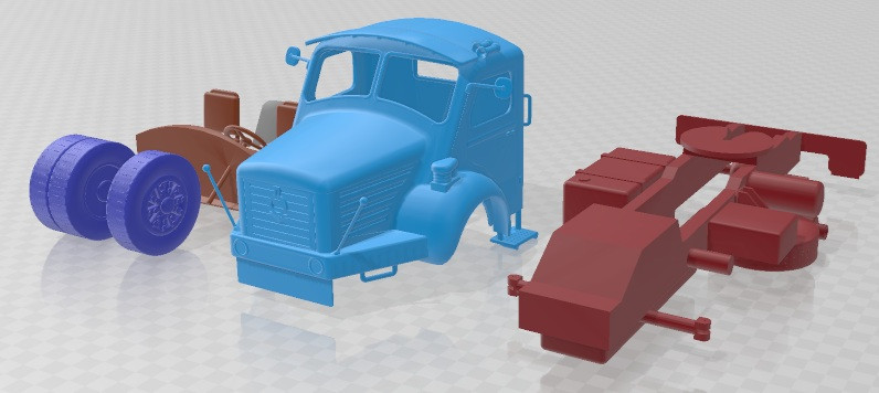 Berliet GLM 10 M2 1961 Printable Truck 3D Print Model .c4d .max .obj .3ds .fbx .stl .blend 