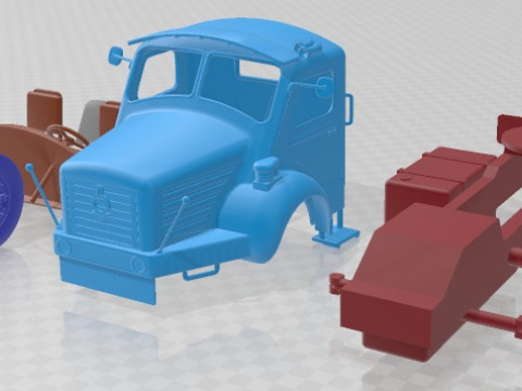 Berliet GLM 10 M2 1961 Printable Truck 3D Print Model