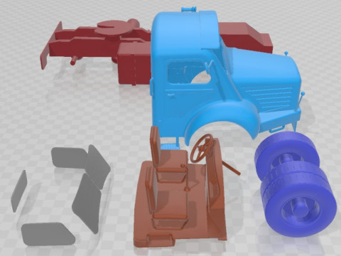 Berliet GLM 10 M2 1961 Printable Truck 3D Print Model