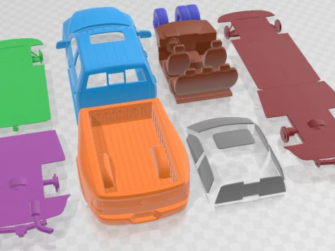 ダッジ ラム ヘビーデューティー 2014 印刷可能な車 3Dプリントモデル