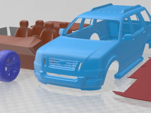 Explorer 2008 Printable Car 3D 프린트 모델