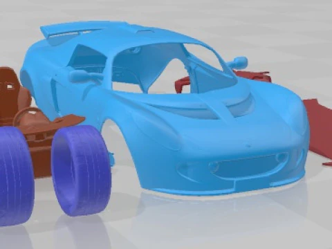 Lotus Exige 2006 Printable Car 3D Print Model