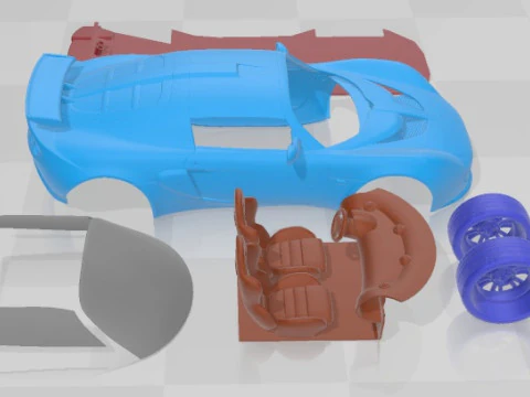 Lotus Exige 2006 Printable Car 3D Print Model