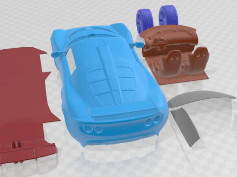 Lotus Exige 2006 Printable Car 3D Print Model