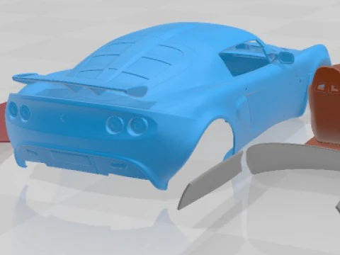 Lotus Exige 2006 Printable Car 3D Print Model