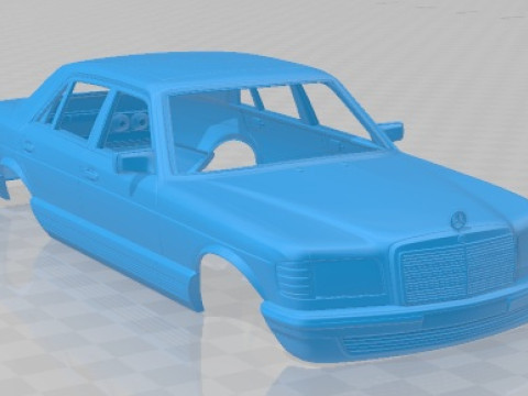 Mercedes Benz S Class W126 1979 Printable Body Car 3D Print Model