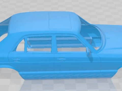 Mercedes Benz S Class W126 1979 Printable Body Car 3D Print Model