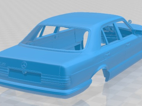 Mercedes Benz S Class W126 1979 Printable Body Car 3D Print Model