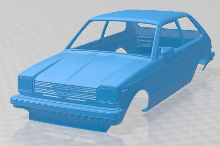 Toyota Starlet KP61 Printable Body Car 3D printmodel .c4d .max .obj .3ds .fbx .stl .blend