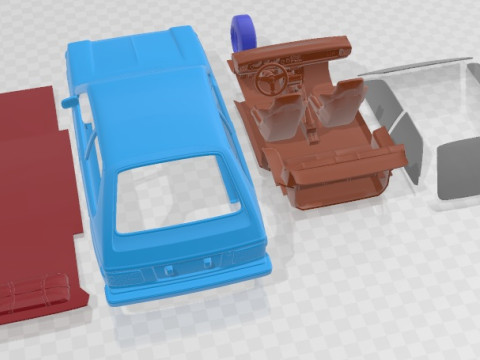 Toyota Starlet KP61 Printable Car 3Dプリントモデル