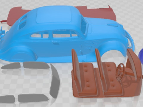 Chrysler Imperial Airflow 1934 Printable Car 3D प्रिंट मॉडल