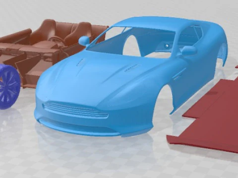 アストンマーティン ヴィラージュ 2012 印刷可能な車 3Dプリントモデル