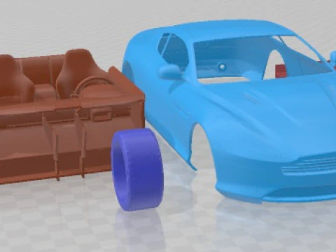 アストンマーティン ヴィラージュ 2012 印刷可能な車 3Dプリントモデル