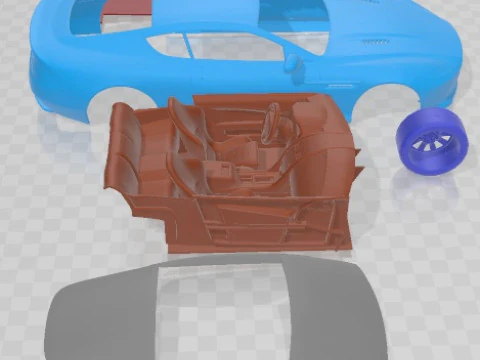 アストンマーティン ヴィラージュ 2012 印刷可能な車 3Dプリントモデル