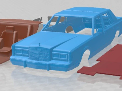 Lincoln Town Car 1989 Printable Car 3D Print Model