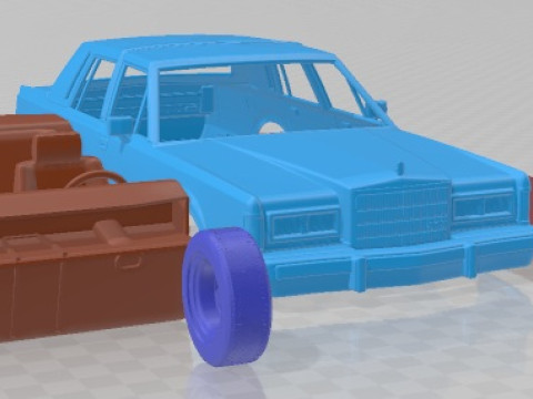 Lincoln Town Car 1989 Printable Car 3Dプリントモデル