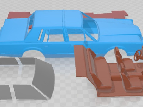 Lincoln Town Car 1989 Printable Car 3Dプリントモデル