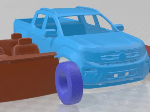 Volkswagen Amarok Double Cab Pan Americana 2022 Printable Car 3D Print Model