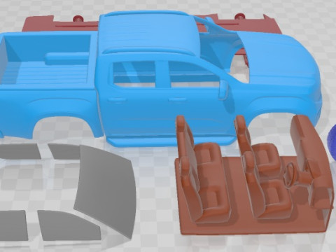 Volkswagen Amarok Double Cab Pan Americana 2022 Printable Car Modelo de Impressão 3D