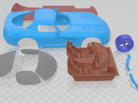 Dodge Viper SRT10 2010 Printable Car 3Dプリントモデル