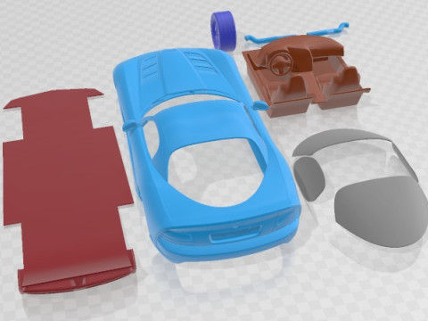 Dodge Viper SRT10 2010 Printable Car 3Dプリントモデル