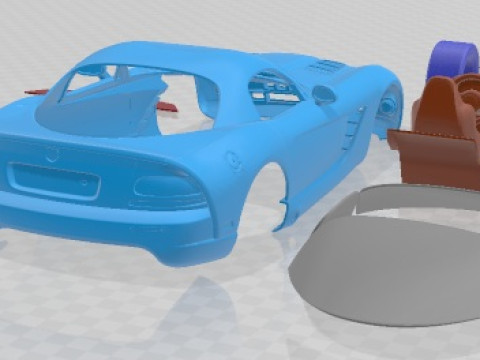 Dodge Viper SRT10 2010 Printable Car 3Dプリントモデル