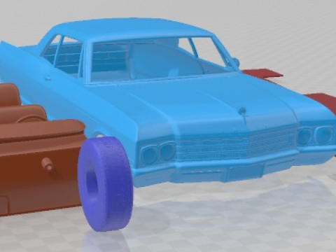 Buick Electra 225 Sport Coupe 1966 Printable Car Modèles 3D en vedette