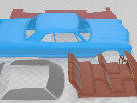 Buick Electra 225 Sport Coupe 1966 Printable Car Modèles 3D en vedette