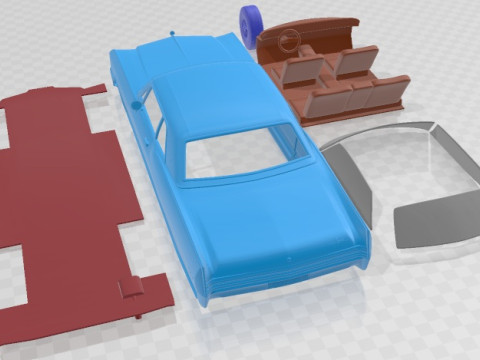 Buick Electra 225 Sport Coupe 1966 Printable Car Modèles 3D en vedette