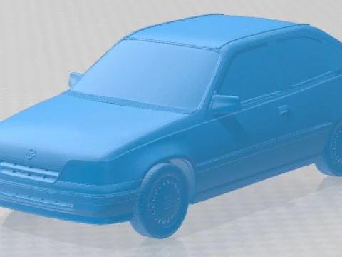 Opel Kadett 3-deurs 1991 afdrukbare auto 3D printmodel