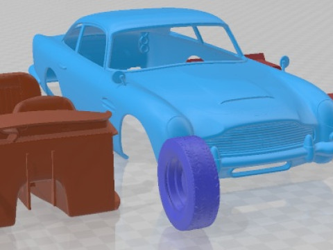 Aston Martin DB5 1963 Printable Car Modello di stampa 3D
