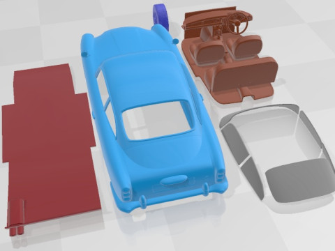 Aston Martin DB5 1963 Printable Car Modello di stampa 3D