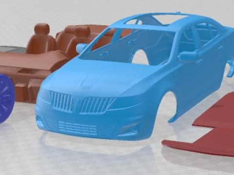 Lincoln MKS 2008 Printable Car 3Dプリントモデル