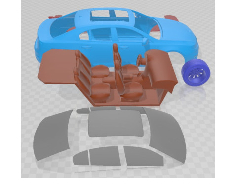 Lincoln MKS 2008 Printable Car 3Dプリントモデル