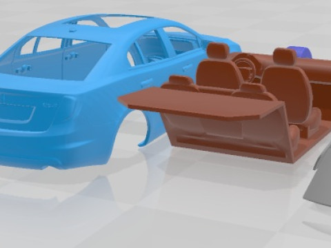 Lincoln MKS 2008 Printable Car 3Dプリントモデル