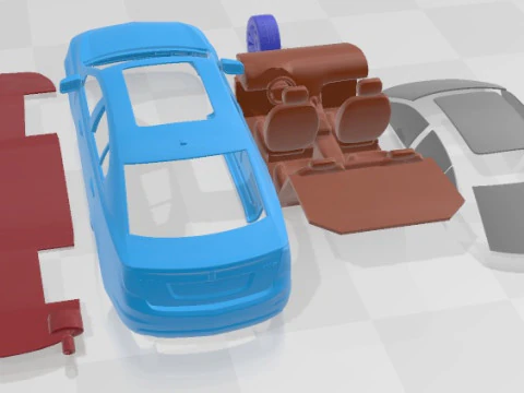 Lincoln MKS 2008 Printable Car 3D Print Model