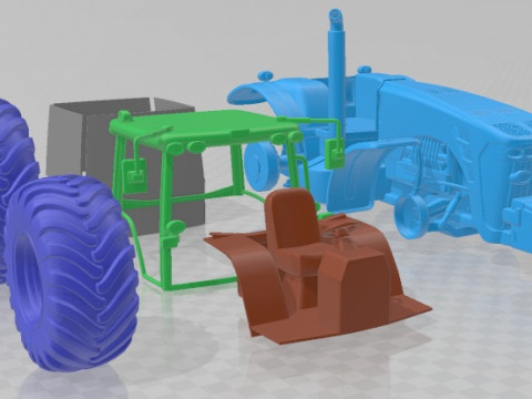 John Deere 8530 Tractor Printable Modelo de Impressão 3D
