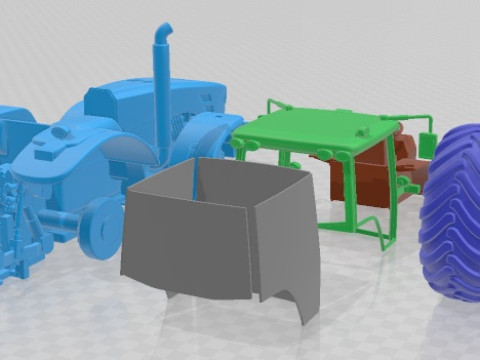 John Deere 8530 Tractor Printable Modelo de Impressão 3D