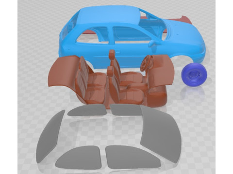 Opel Corsa B 1998 Printable Car 3Dプリントモデル