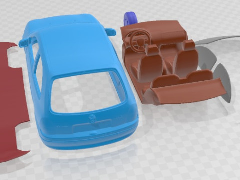 Opel Corsa B 1998 Printable Car 3Dプリントモデル