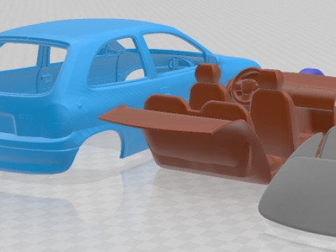 Opel Corsa B 1998 Printable Car 3Dプリントモデル