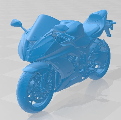 Kawasaki Ninja ZX 6R 2015 Printable Motorbike Model do druku 3D .c4d .max .obj .3ds .fbx .stl .blend