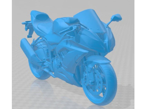Kawasaki Ninja ZX 6R 2015 Printable Motorbike 3D Print Model