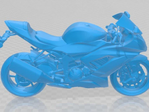 Kawasaki Ninja ZX 6R 2015 Printable Motorbike 3D Print Model
