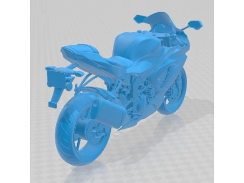 Kawasaki Ninja ZX 6R 2015 Printable Motorbike 3D Print Model
