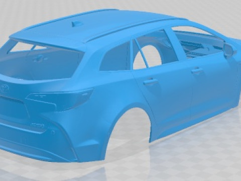 Toyota Corolla Touring Sports 2019 Printable Body Car Modèles 3D en vedette
