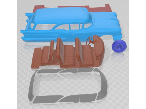 Oldsmobile Dynamic 88 Holiday SW 1958 Printable Car 3Dプリントモデル