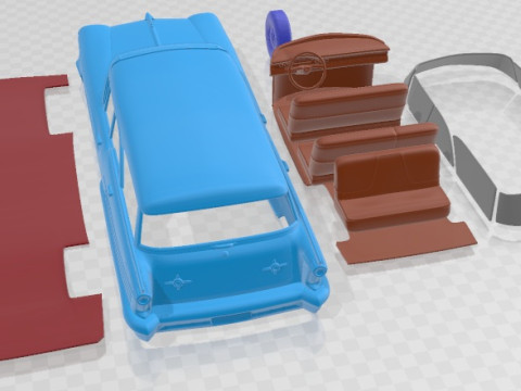 Oldsmobile Dynamic 88 Holiday SW 1958 Printable Car 3Dプリントモデル