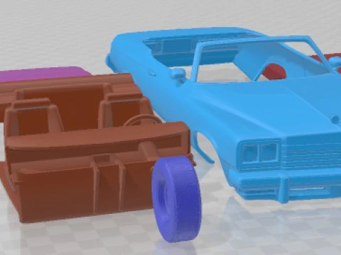 Buick LeSabre Convertible 1975 Printable Car 3D Print Model
